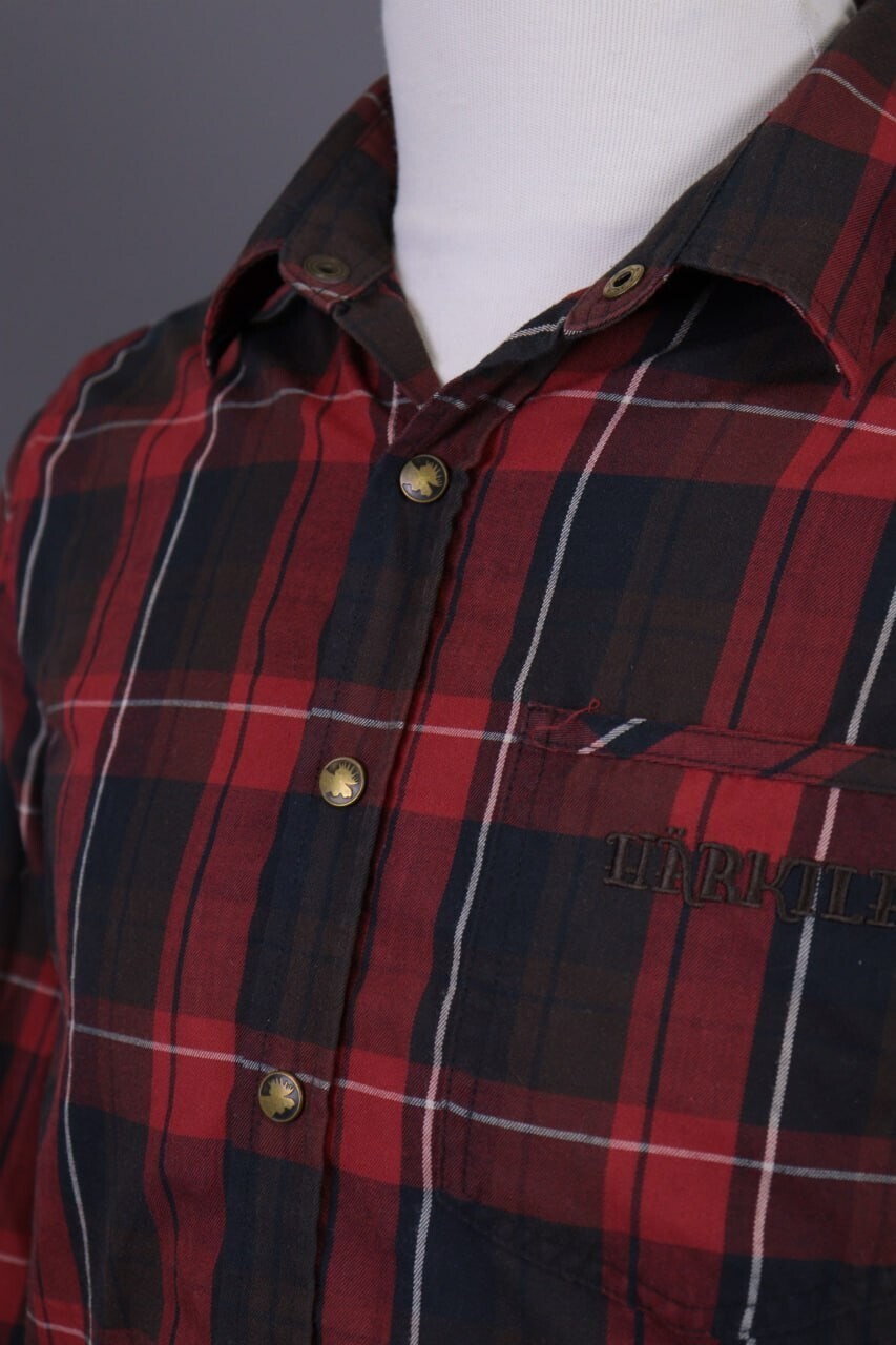 Härkila of Scandinavia Plaid Wool Check Long Sleeve Wool Overshirt Shirt – Size M – Used