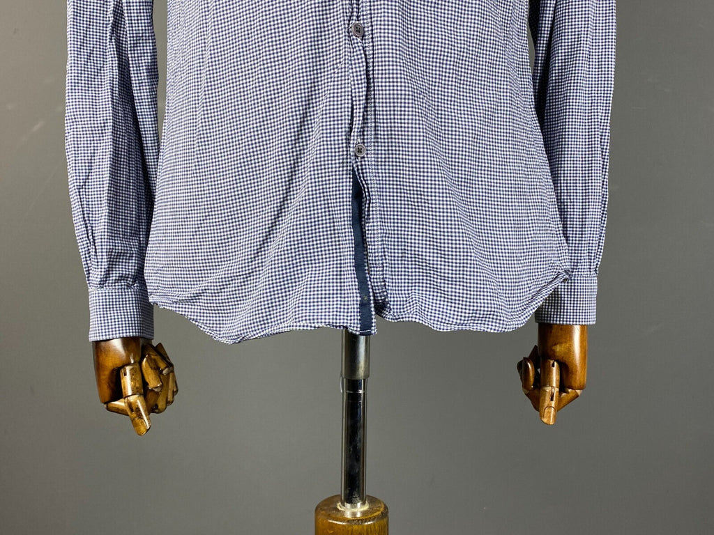 The Kooples Sport Check Blue Summer Long Sleeve Button Down Shirt – Size M