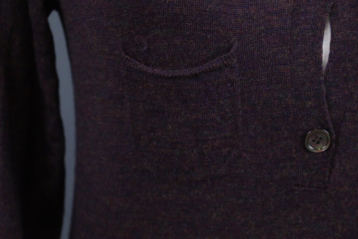 VTG ISABEL MARANT ETOILE Purple Tight Knit Wool Button Front Knit Sweater – Size 2