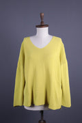 Used OSKA Yellow V-Neck Lagenlook Long Sleeve Tunic Top – Size 4