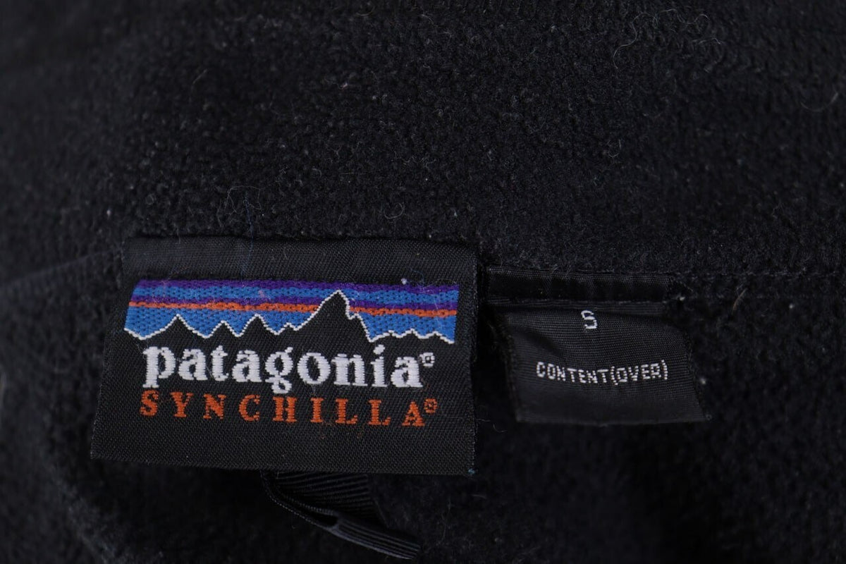 Patagonia Synchilla Black Full Zip High Neck Ski Fleece Jacket – Size S