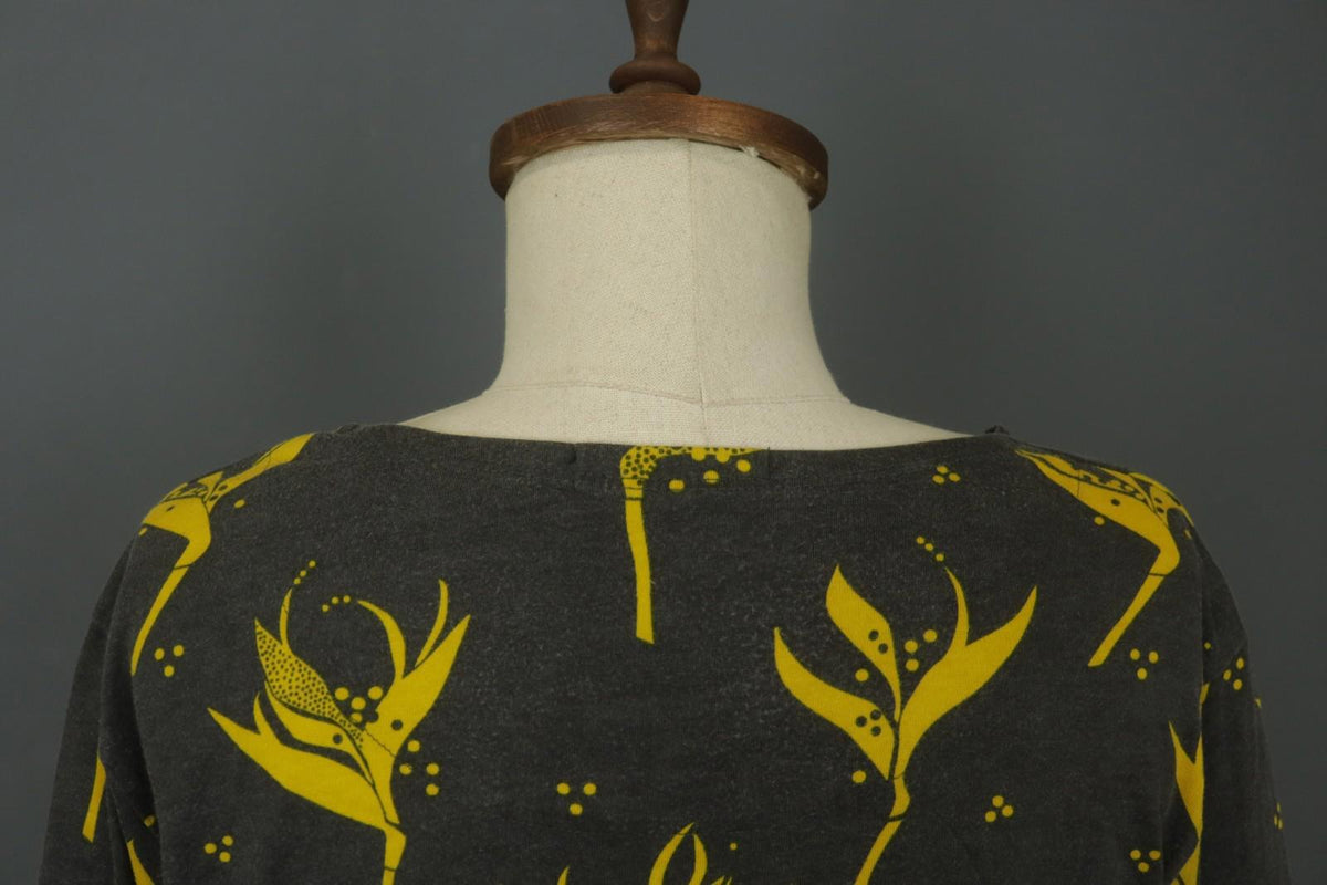 Gudrun Sjoden Multi Floral Long Sleeve Round Neck Button Front Shirt Dress Sz L – Used