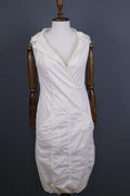 ANNETTE GORTZ Summer White Sleeveless Bodycon Wrape Midi Dress – Size 34