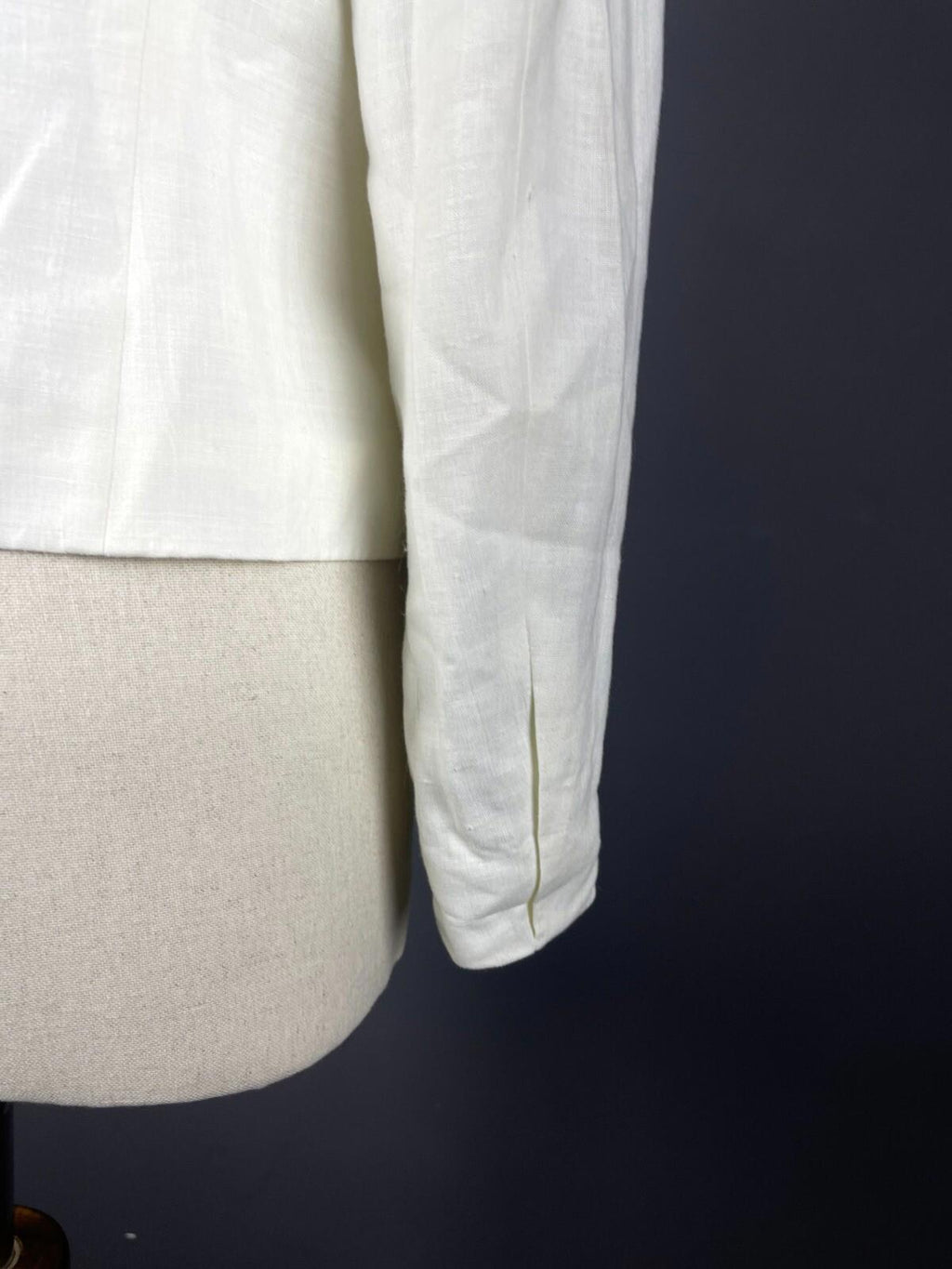 MONDI White Wool Double Breasted One Button Blazer Jacket – Size 38
