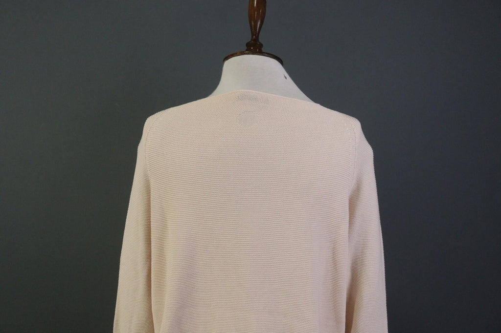 OSKA Pink Long Sleeve V-Neck Pullover Knit Sweater