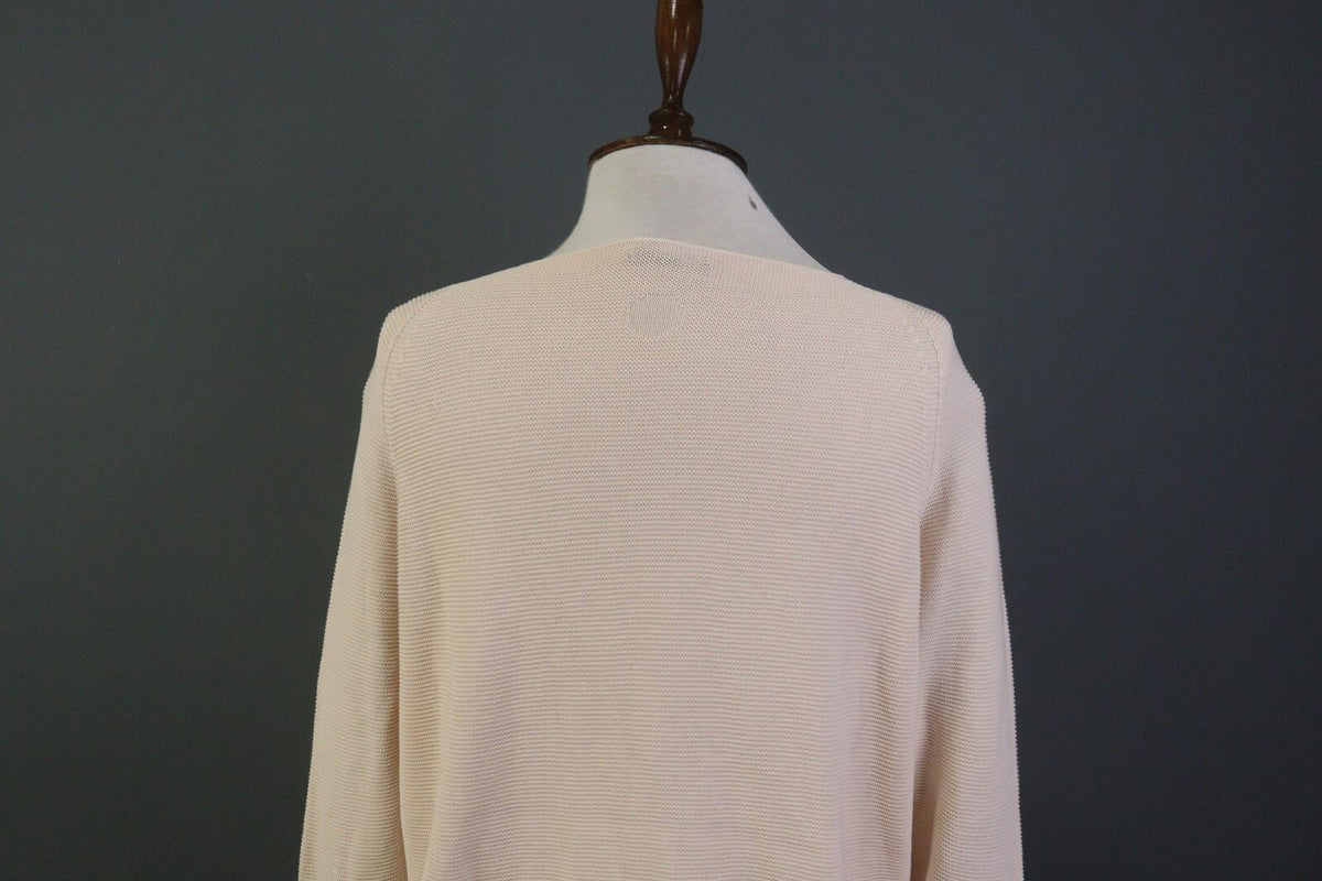 OSKA Pink Long Sleeve V-Neck Pullover Knit Sweater