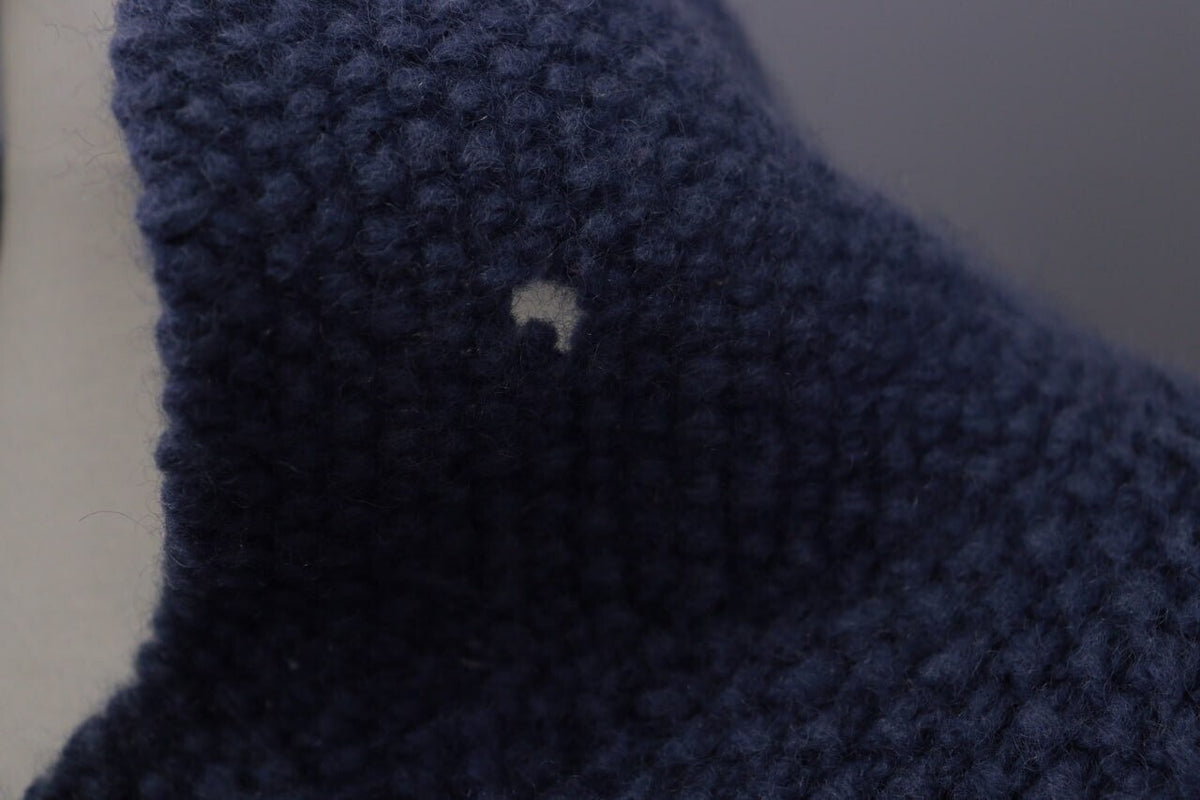 Pachamama Blue Button Down Wool Hand Knit Cardigan Jacket – Size XL