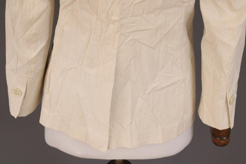 WEEKEND MAX MARA Beige Pinstripe One Button Blazer Jacket – Size USA 10