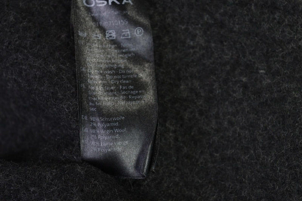 OSKA Gray Plaid Full Zip Hooded Wool Lagenlook Jacket – Size 2