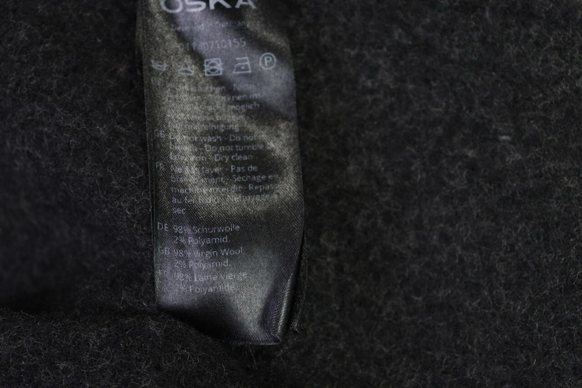 OSKA Gray Plaid Full Zip Hooded Wool Lagenlook Jacket – Size 2