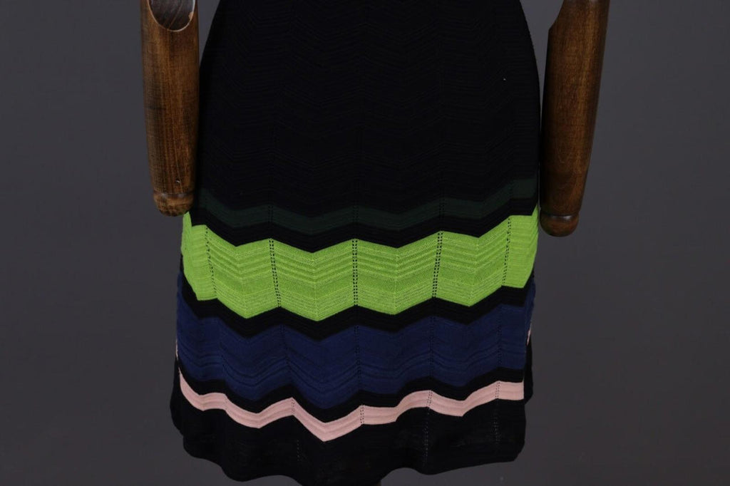 MISSONI Multicolor Striped Sleeveless Knit Bodycon Dress – Size 38