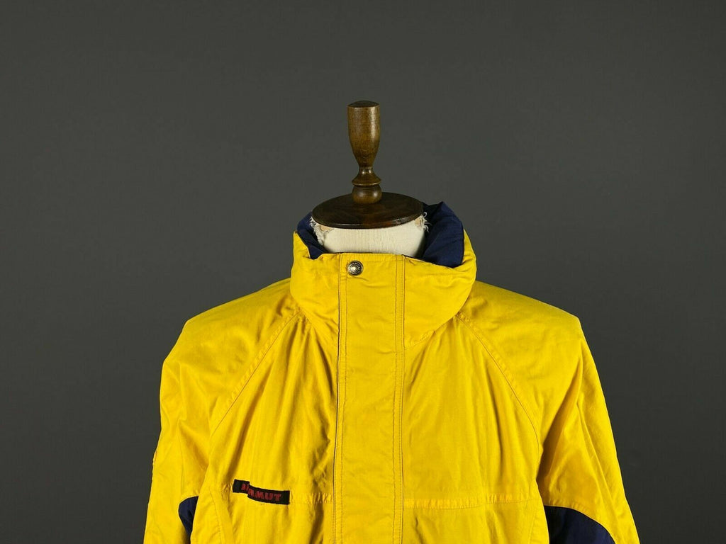 Used Vintage Mammut Recco Yellow Waterproof Ski Jacket – Size XXL
