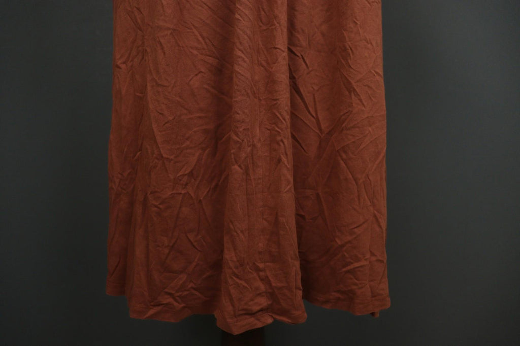 GUDRUN SJODEN Brown Pleated Sleeveless Scoop Neck Pullover Tank Dress – Size M
