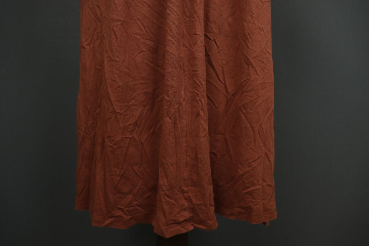 GUDRUN SJODEN Brown Pleated Sleeveless Scoop Neck Pullover Tank Dress – Size M
