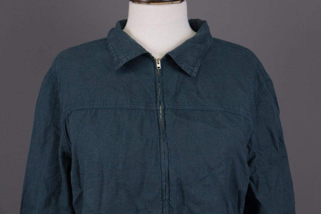 TRANSIT PAR SUCH 164 Blue Lagenlook Lightweight Linen Coat Jacket – Size 5