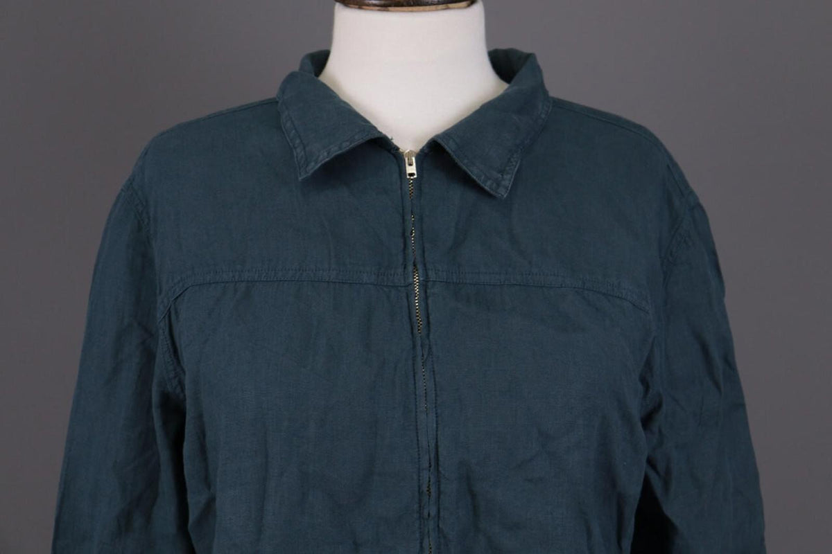 TRANSIT PAR SUCH 164 Blue Lagenlook Lightweight Linen Coat Jacket – Size 5