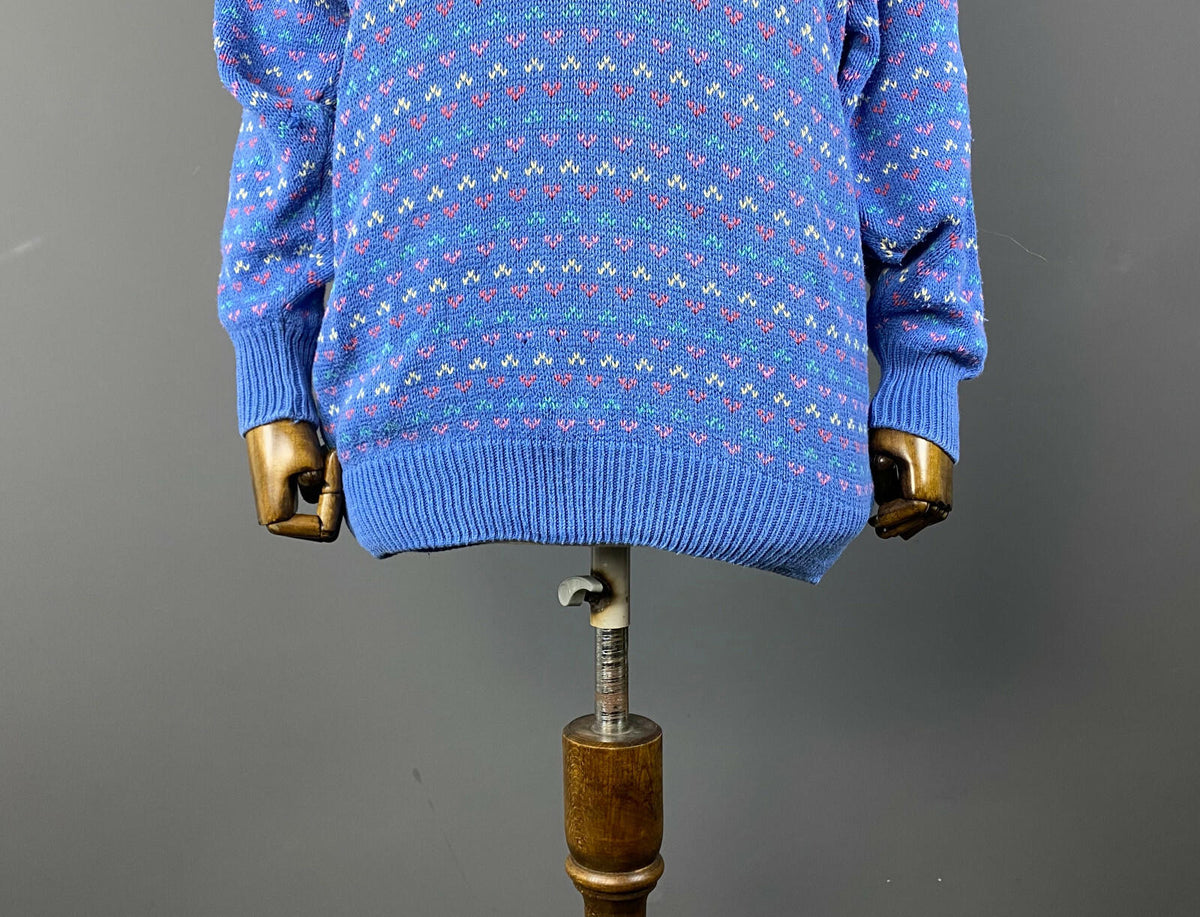 LAURA ASHLEY Multicolor Lagenlook Striped Knit 100% Cotton Sweater – Size M