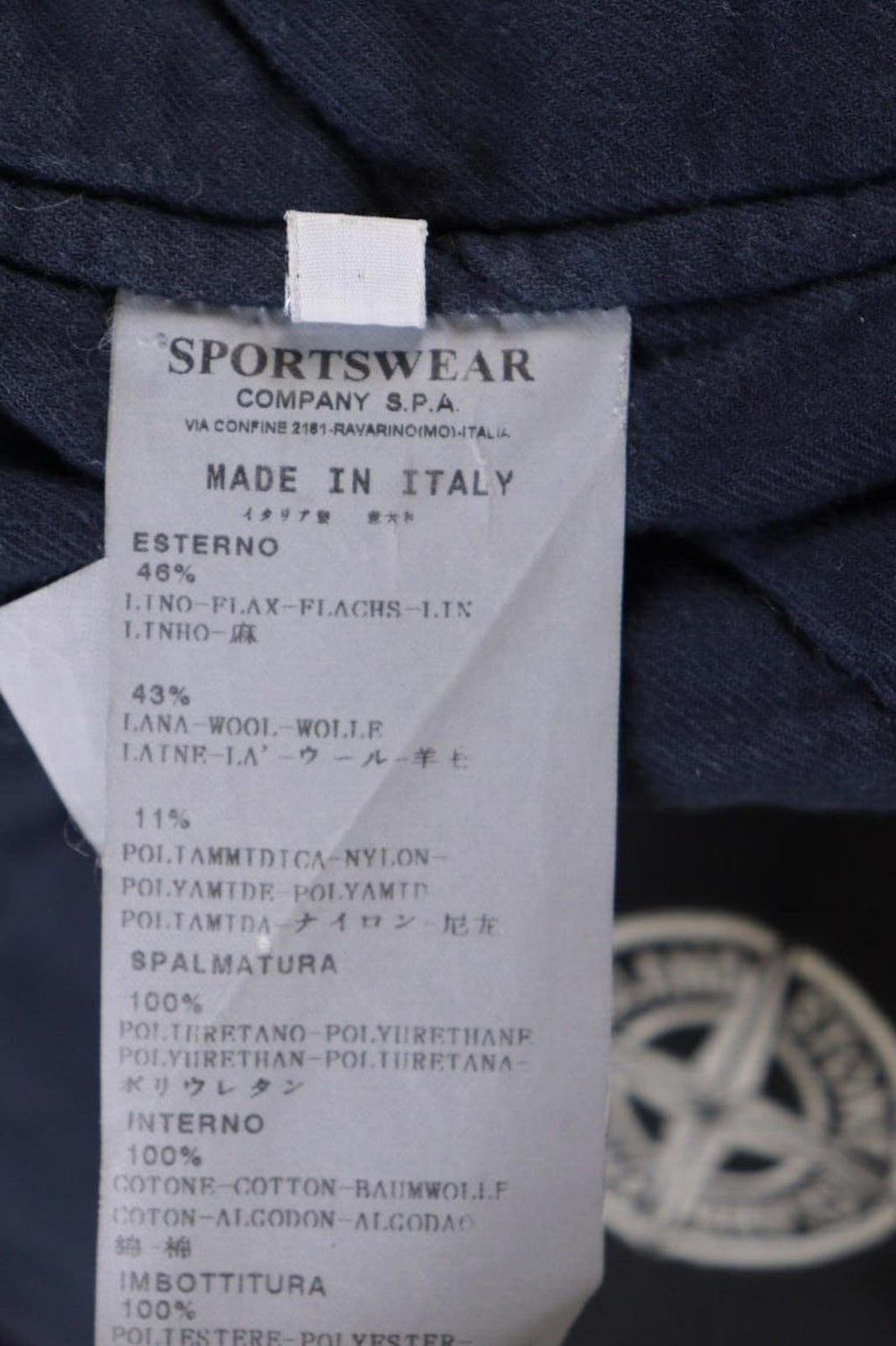 STONE ISLAND Blue Wool Multipockets Cago Hooded Full Zip Jacket – Size L