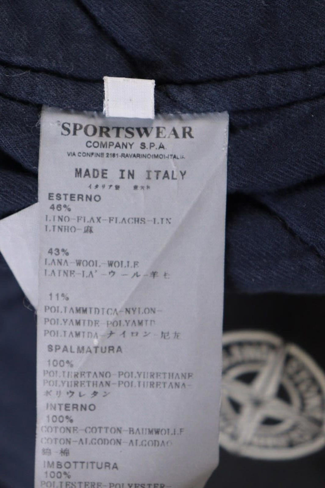 STONE ISLAND Blue Wool Multipockets Cago Hooded Full Zip Jacket – Size L