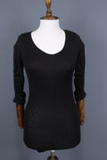 HIGH USE by CLAIRE CAMPBELL Black Bodycon 3/4 Sleeve Tunic Top – Size XS S