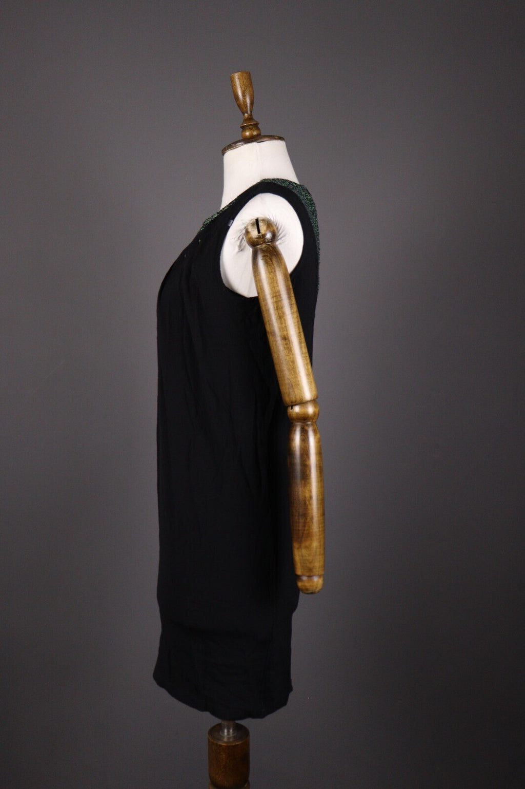 Cop Copine Paris Black Sleeveless Fame Robe Viscose Dress – Size 42