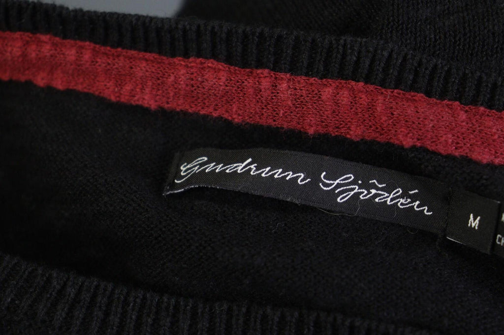 GUDRUN SJODEN Black A-Line Linen 3/4 Sleeve Short Knee Length Dress – Size M