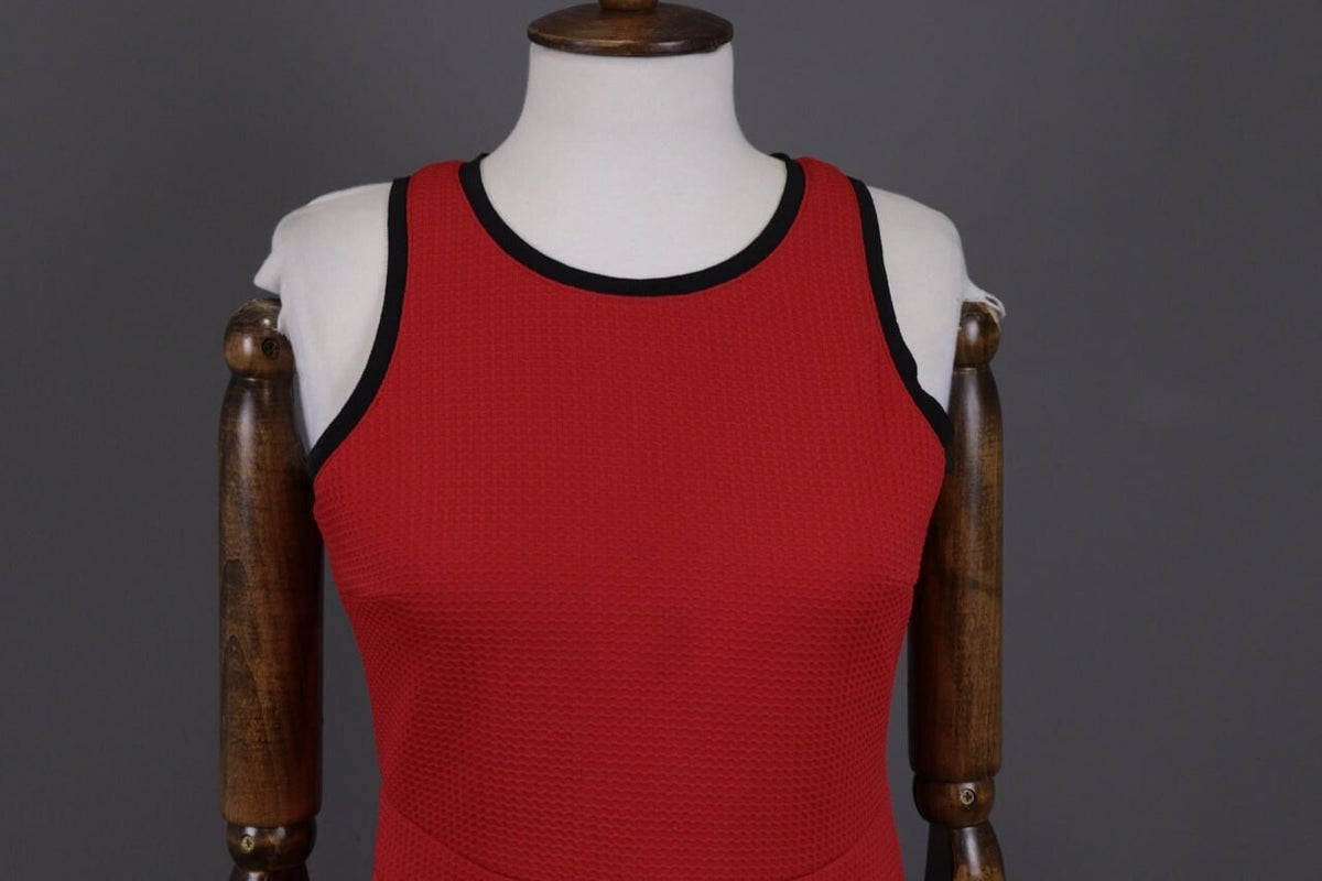 Pinko Red Sleeveless Evening Bodycon A-Line Short Dress – Size I 42 / GB 10 – Used