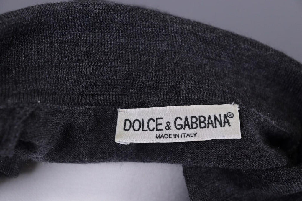 Dolce&Gabbana Gray Henley Short Sleeve Summer Top Shirt – Size M