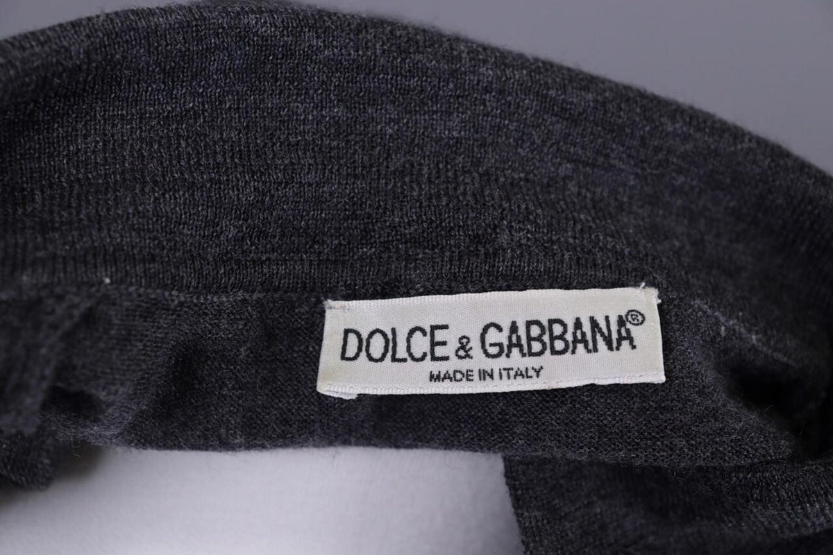 Dolce&Gabbana Gray Henley Short Sleeve Summer Top Shirt – Size M