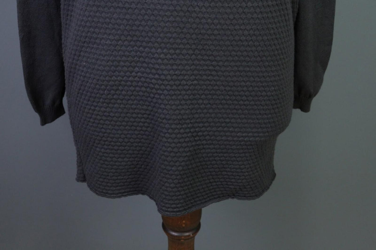 SARAH PACINI Gray Knit Lagenlook Sweater Tunic One Size