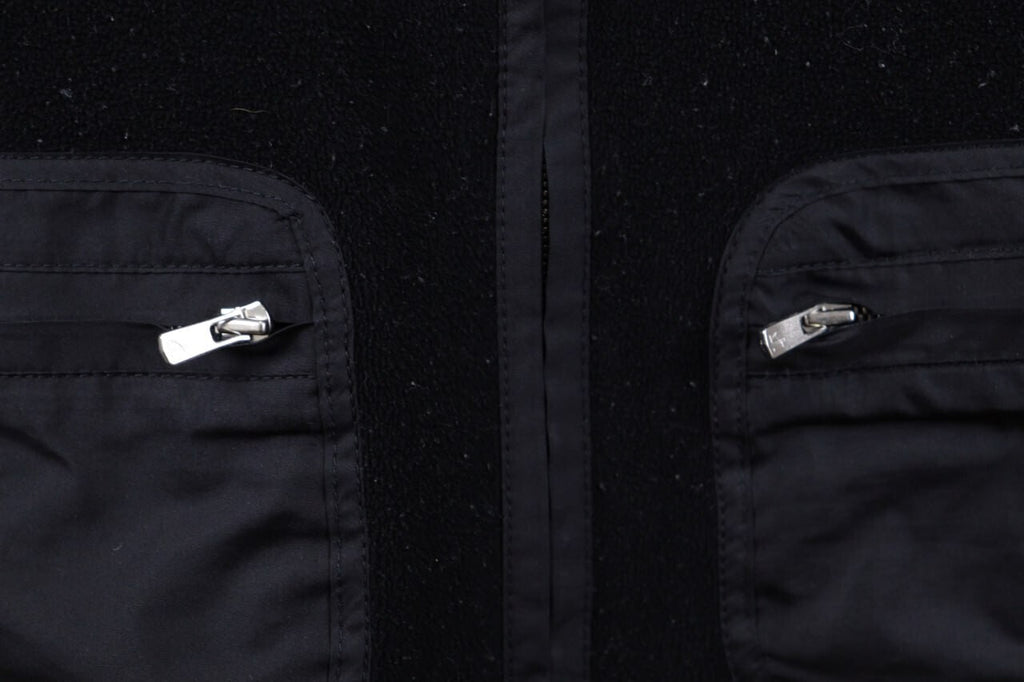 Frauenschuh Balck High Neck Pockets Full Zip Fleece Jacket – Size L