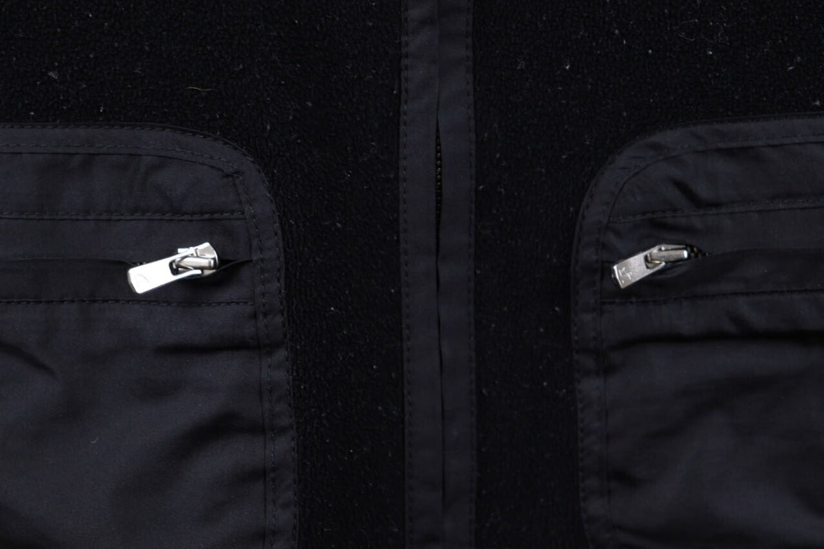 Frauenschuh Balck High Neck Pockets Full Zip Fleece Jacket – Size L
