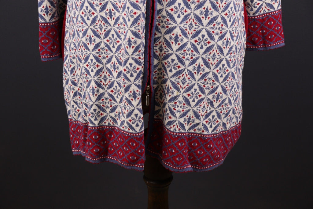 Deerberg by Oska Multicolor Full Zip Hooded Long Cardigan Sweater – Size L