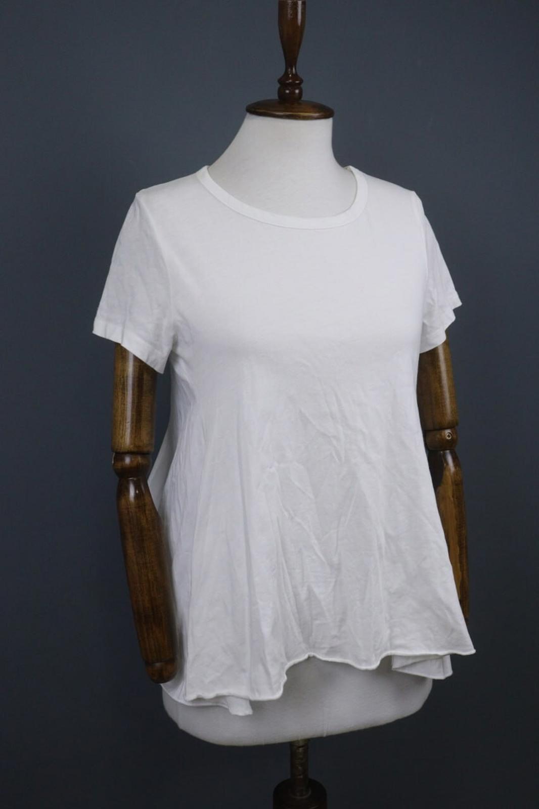 OZAI N KU White Cotton Round Neck Short Sleeve High Low Tee Shirt Dress – Size S – Used