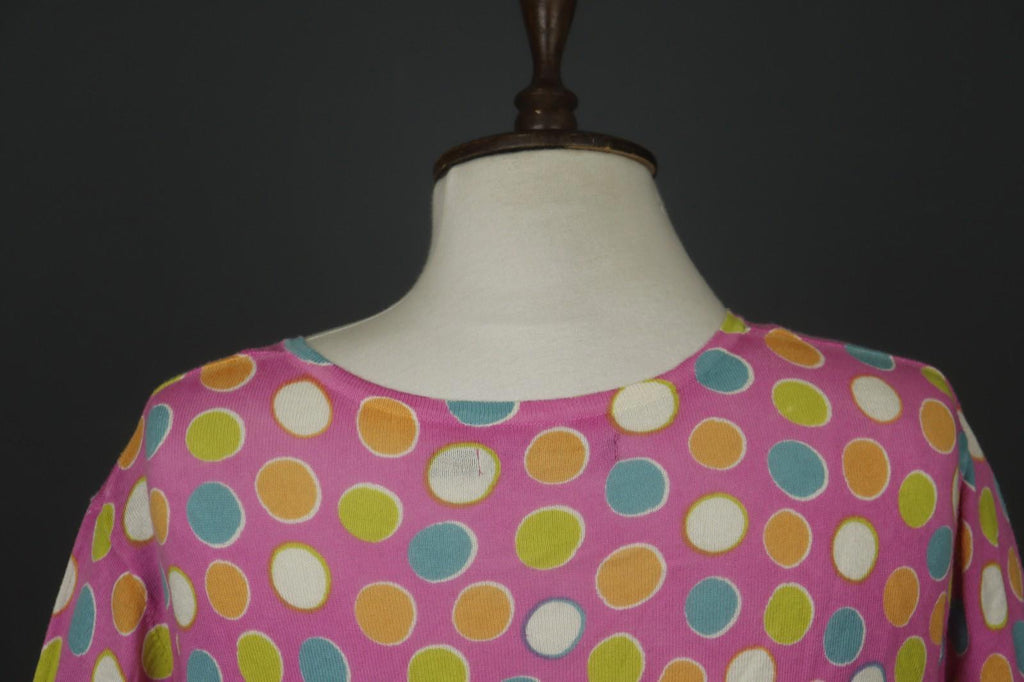 GUDRUN SJÖDEN Multi Polka Dot Long Sleeve Button Front Cardigan Sweater – Size M