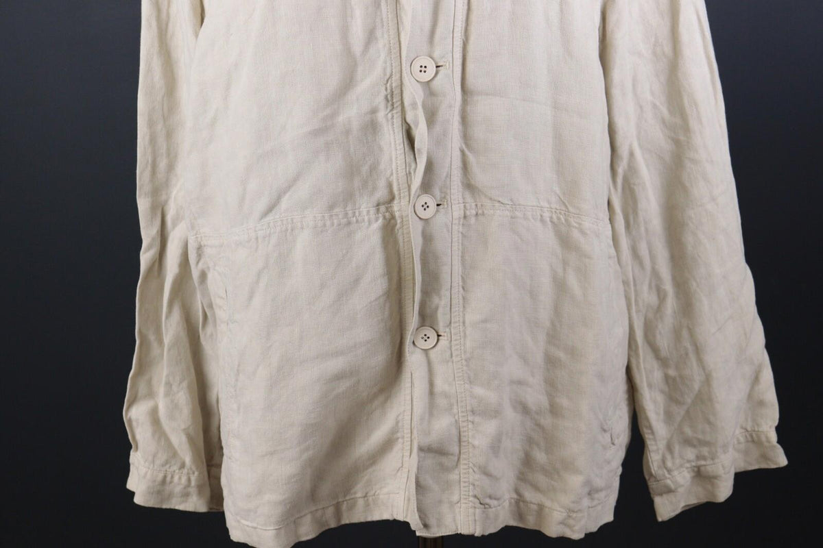 OSKA Ivory Linen Lagenlook Lightweight Blazer Jacket – Size 5
