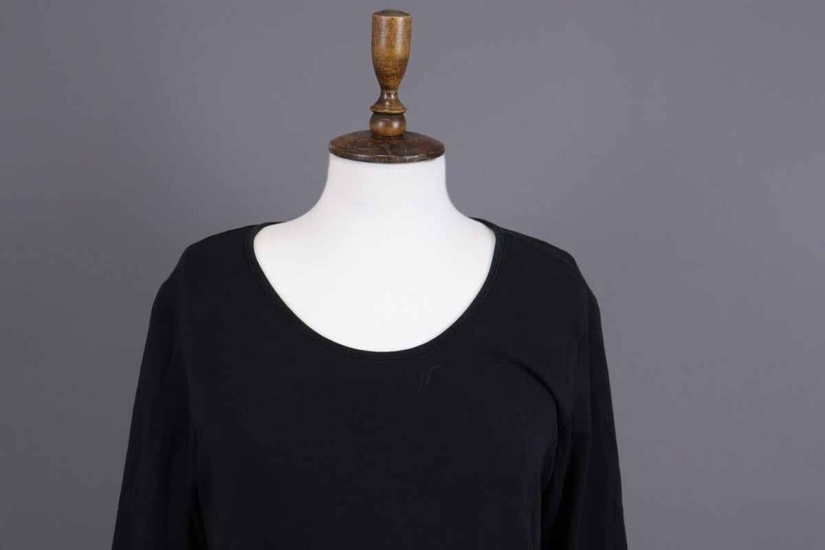 Gudrun Sjoden Black Lagenlook Long Sleeve Relaxed A-Line Dress – Size L