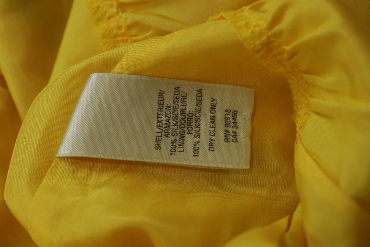 Juicy Couture Yellow Floral Short Sleeve Back Buttons Fit & Flare Dress – Size 6