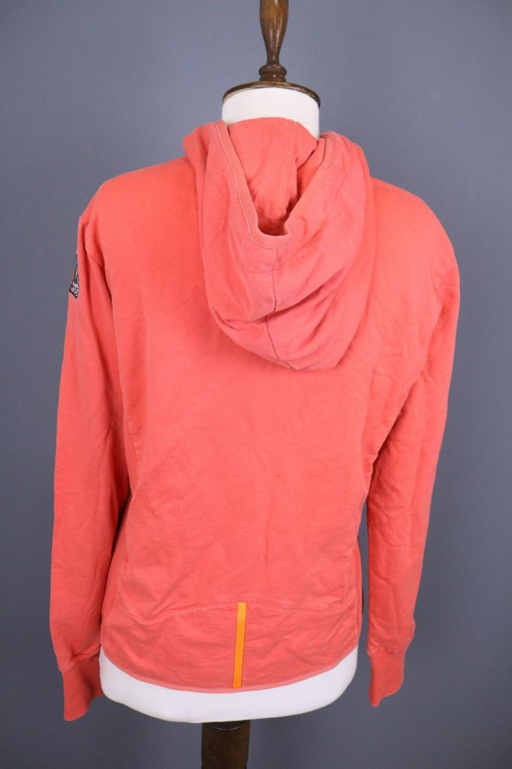 PARAJUMPERS Orange 100%Cotton Raglan Sleeve Drawstring Full Zip Hoodie – Size 2XL