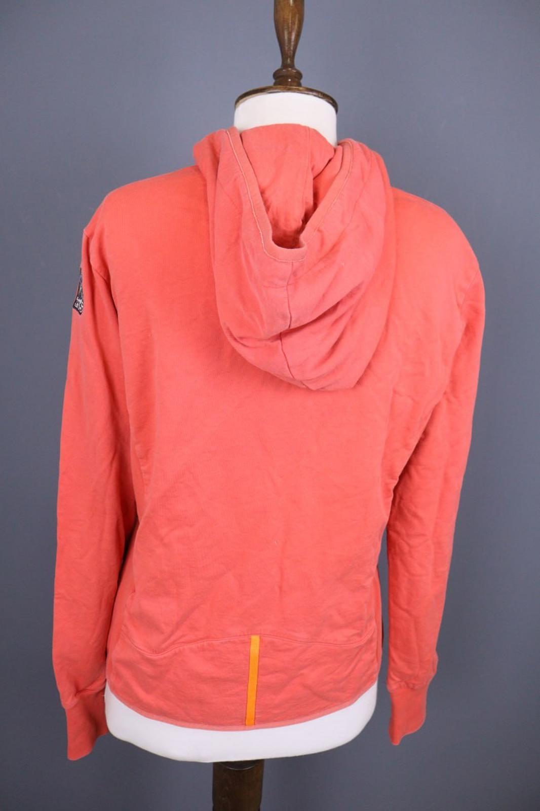 PARAJUMPERS Orange 100%Cotton Raglan Sleeve Drawstring Full Zip Hoodie – Size 2XL
