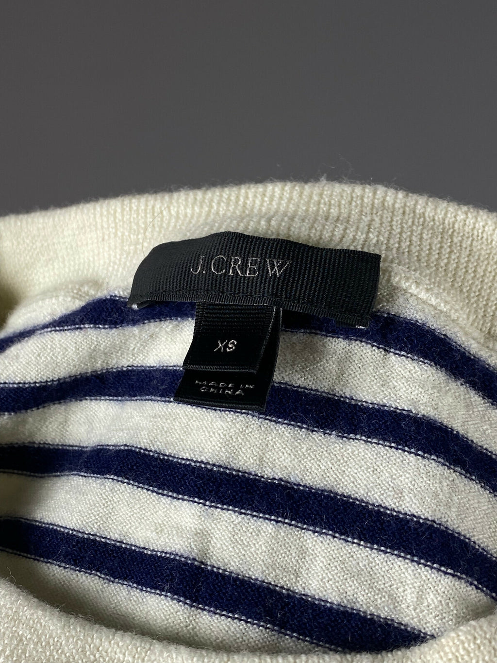 J. Crew Stripe Merino Wool 3/4 Sleeve Sweater – Women's XS