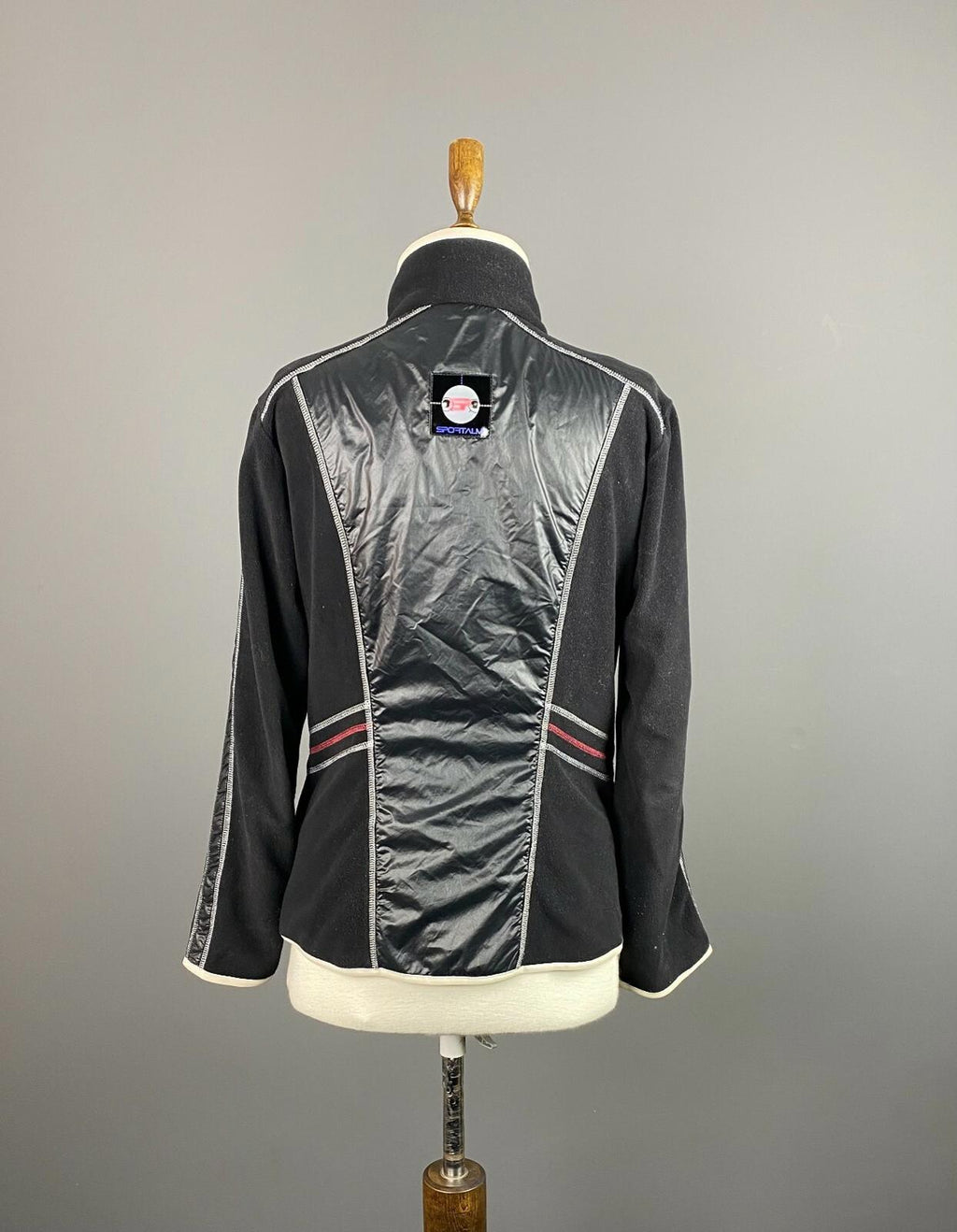 Woman SPORTALM Black Full Zip High Neck Flecce Jacket – Size 40