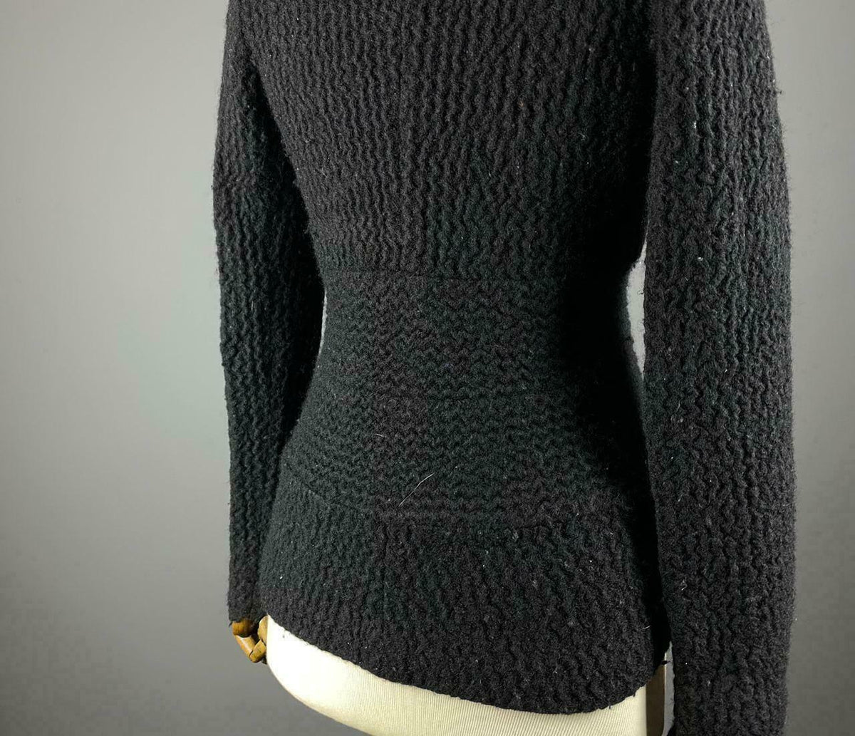 IRO Cody Black Shawl Asymmetric Zip Up Wool Jacket – Size 38