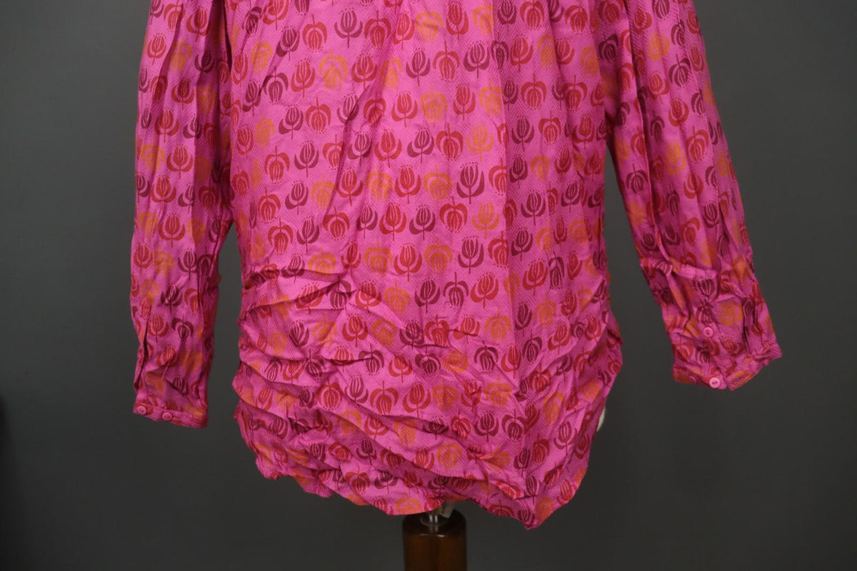 GUDRUN SJÖDEN Multicolor Floral Front Pocket Long Sleeve Button Front Shirt M/L