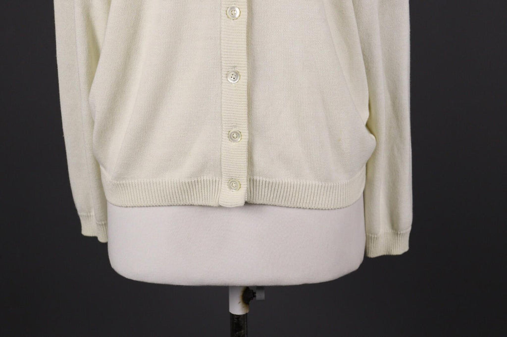 MONDI Ivory Knit Long Sleeve Cardigan Sweater – Size 40