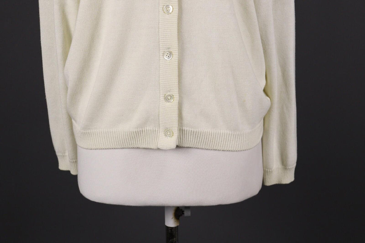 MONDI Ivory Knit Long Sleeve Cardigan Sweater – Size 40