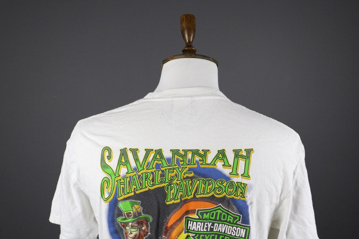 HARLEY DAVIDSON SZVANNAH White Big Logo Short Sleeve T-Shirt – Size L