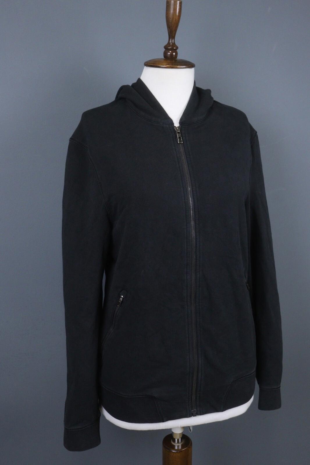 LULULEMON Black Long Sleeve Logo Lightweight Full Zip Hooded Track Jacket