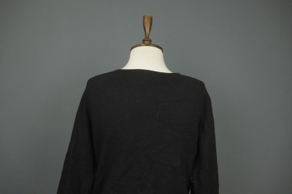 GUDRUN SJODEN Black 100% Wool Long Sleeve Button Front Cardigan Sweater – Size L