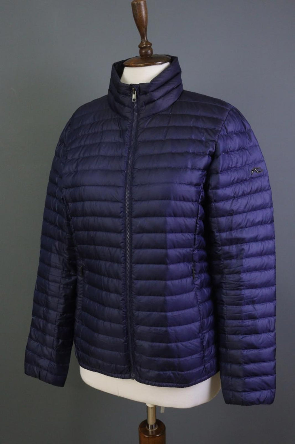 KJUS Blue Classic Fit Mock Neck Long Sleeve Full Zip Puffer Jacket – Size 40 / L